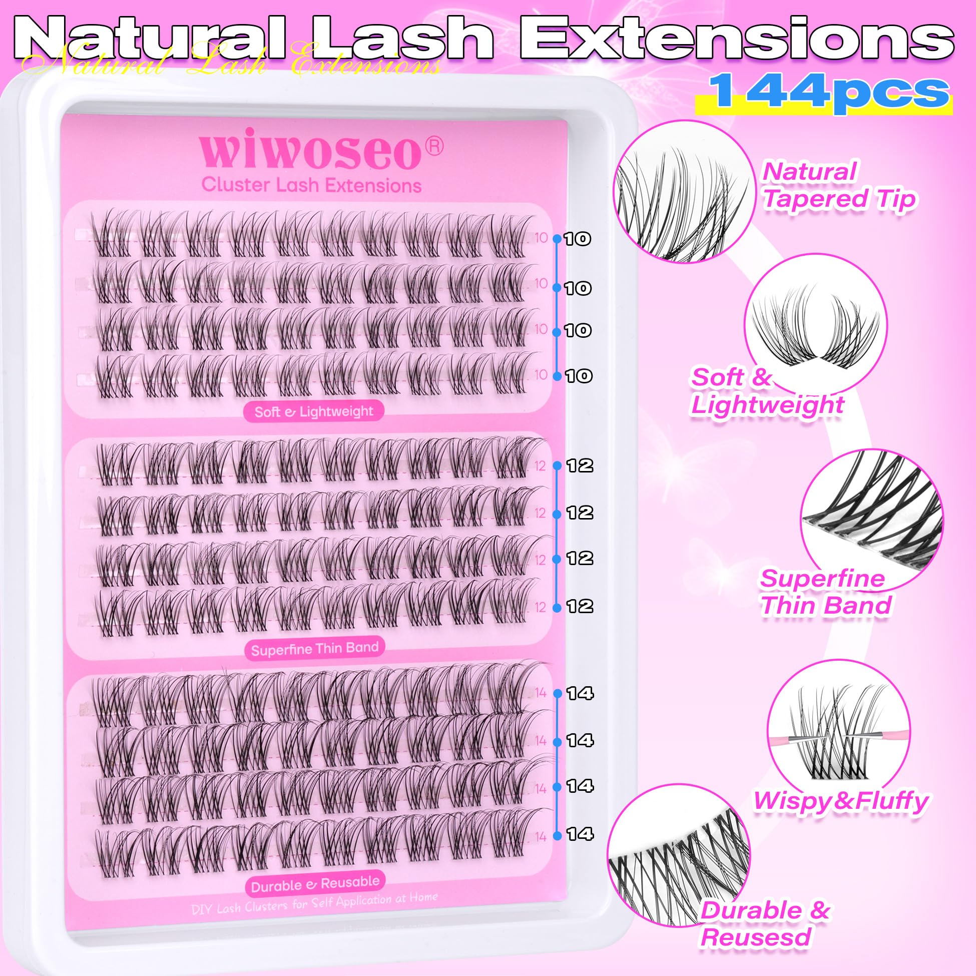 wiwoseo fashionable lash clusters for parties and photos