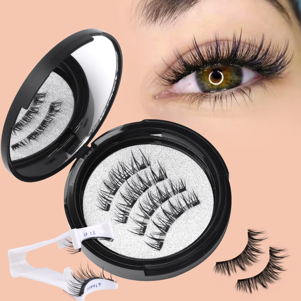 wiwoseo magnetic eyelashes pack closeup, long-lasting hold without glue.