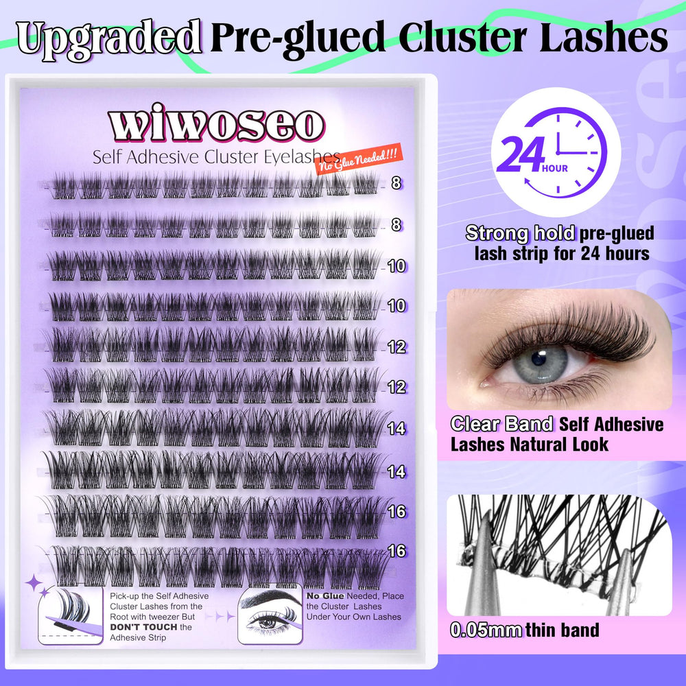 wiwoseo natural wispy lashes for a soft, extended look