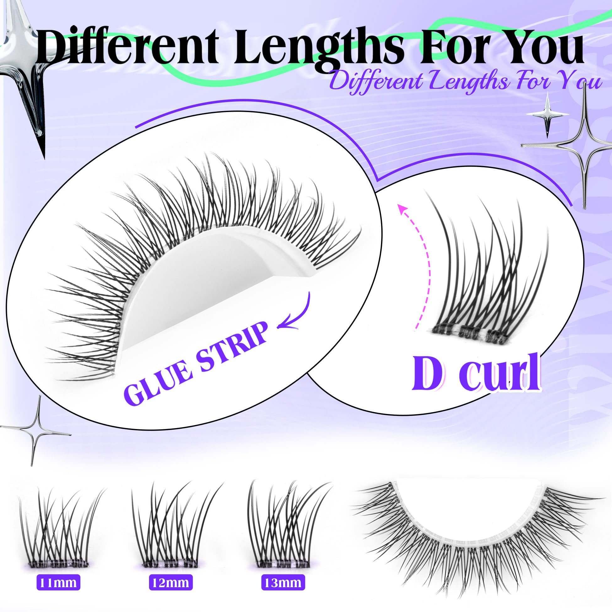 wiwoseo reusable lash clusters save time on multiple wears