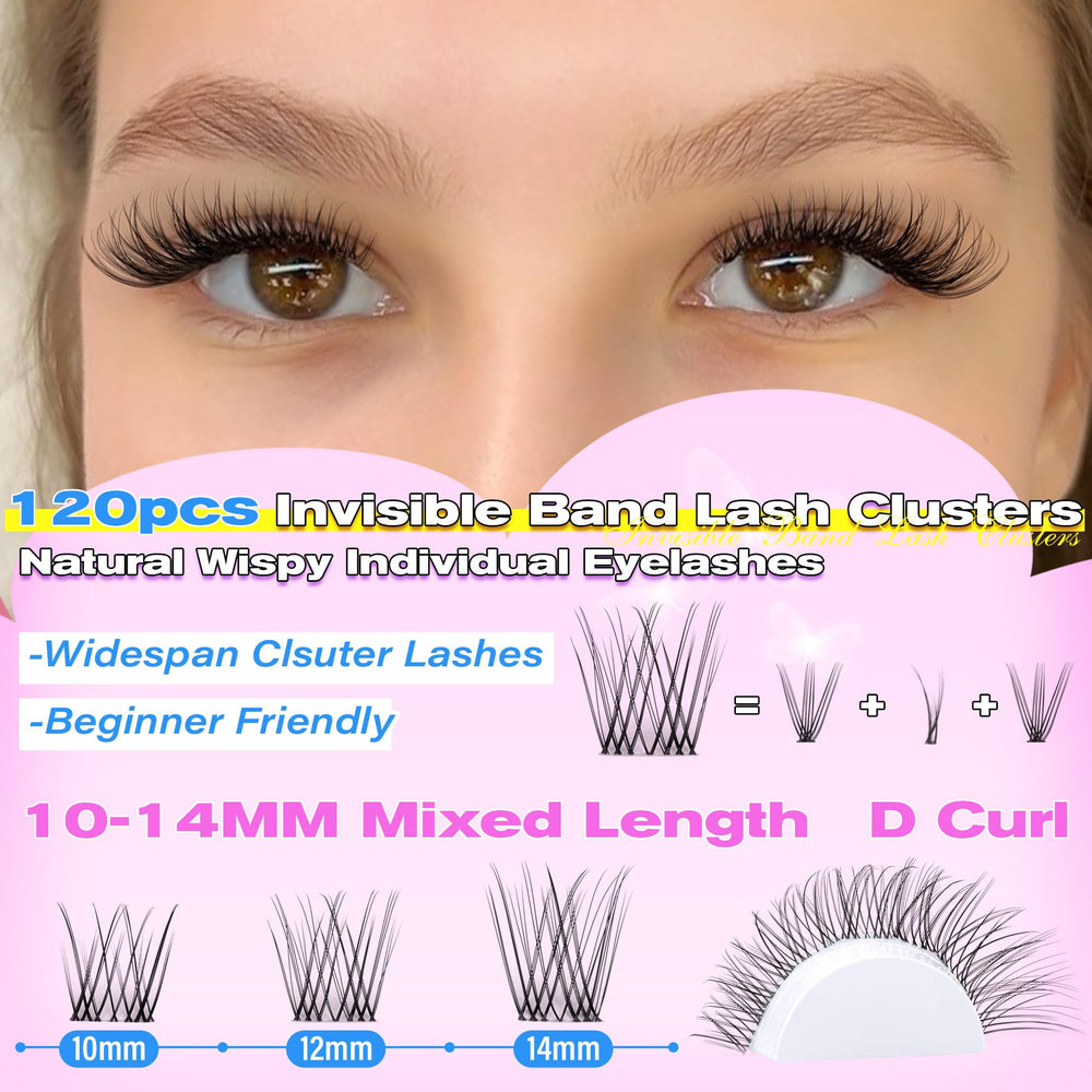 wiwoseo round-eye friendly lash clusters for cute daytime looks