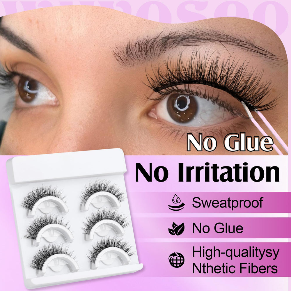 wiwoseo beginner-friendly fluffy lashes enhancing natural lashes