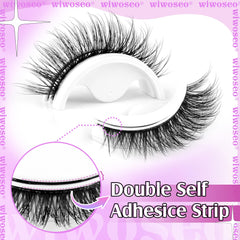 wiwoseo reusable lashes usable multiple times with or without glue