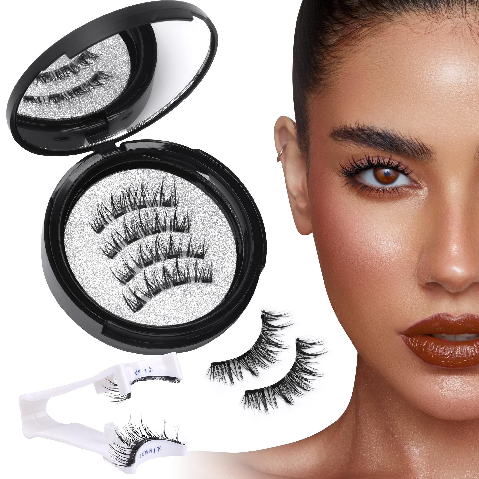 wiwoseo waterproof sweatproof lashes closeup supports all-day wear.