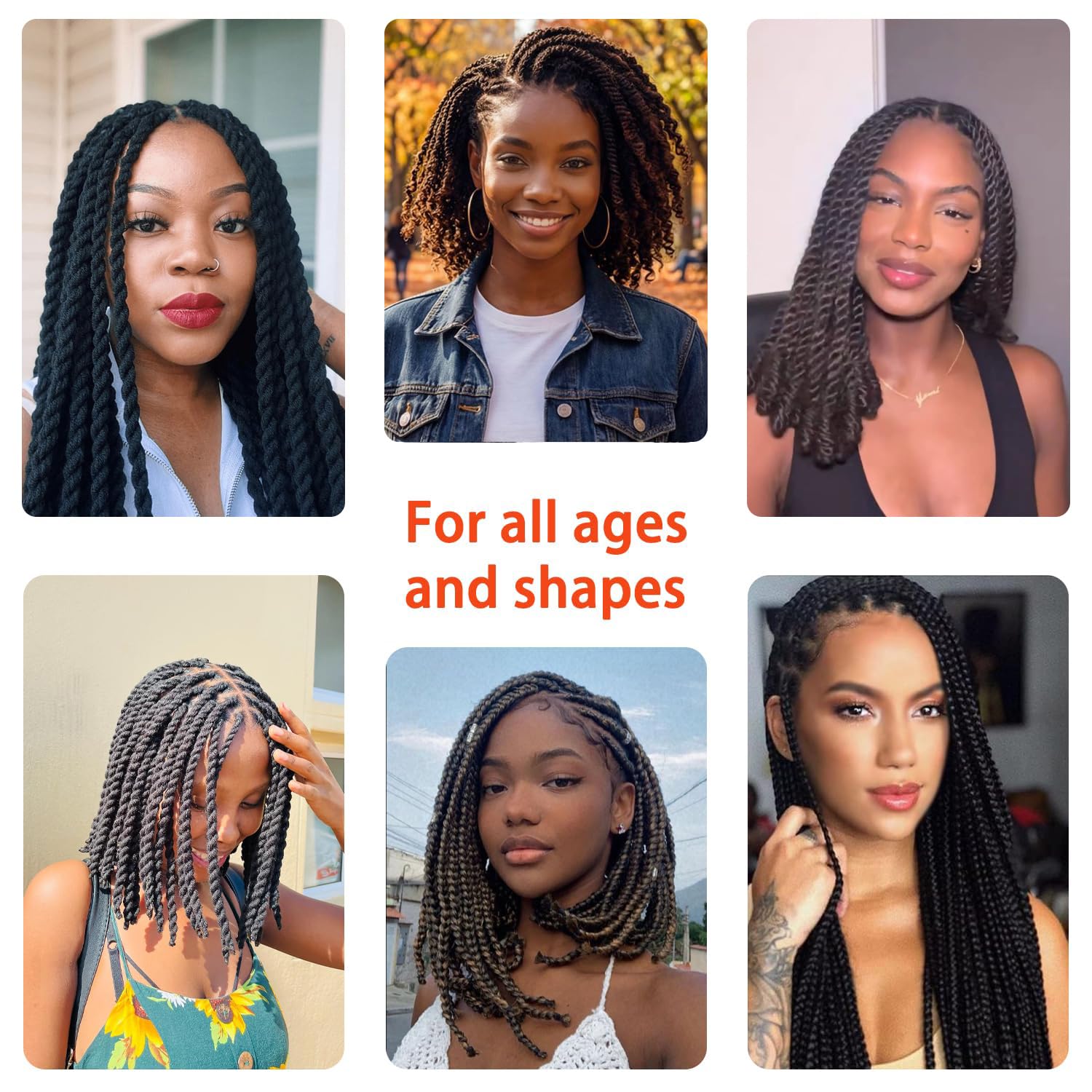 WiZiWi Brazilian Wool Hair 8-Pack ready-to-braid display for easy installation.