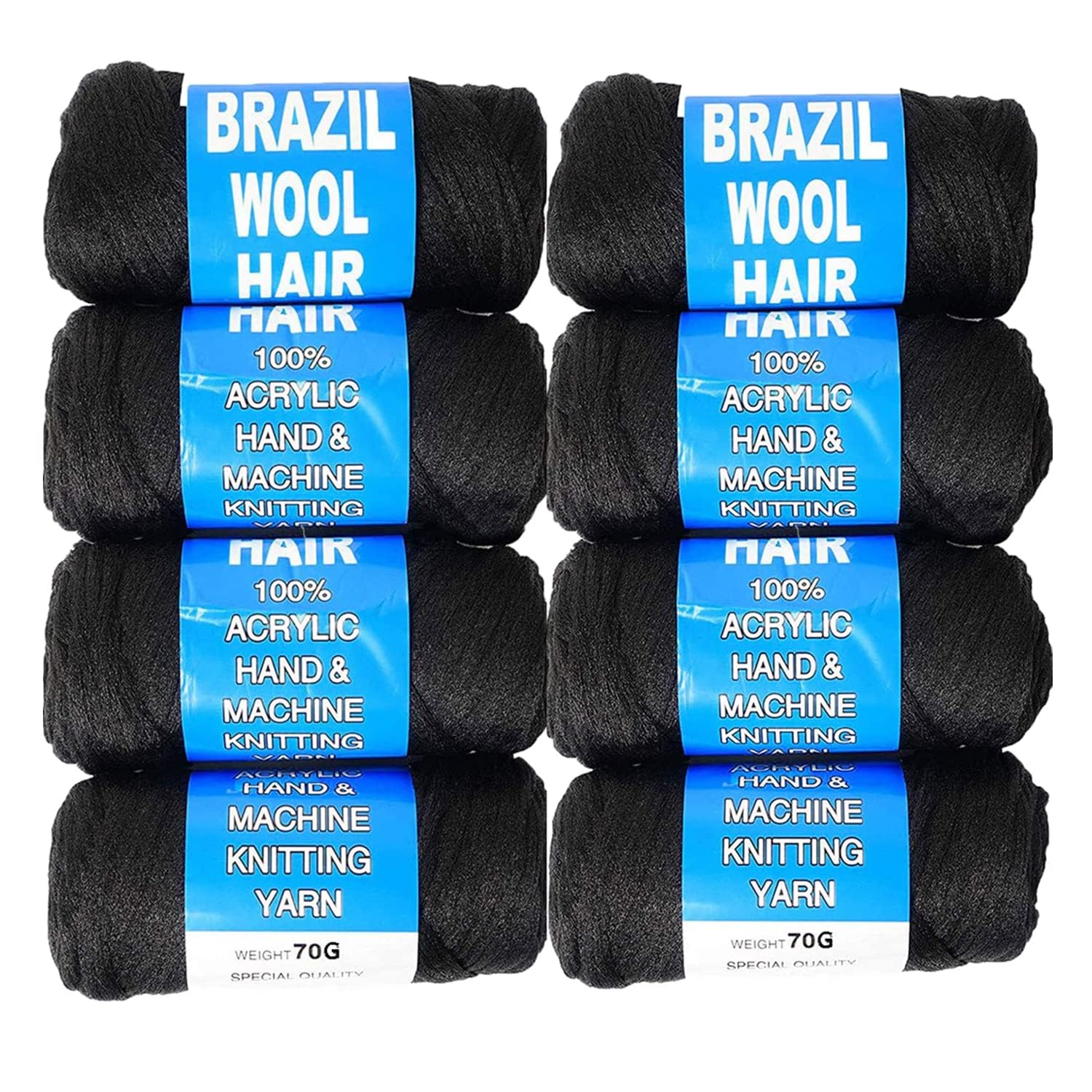 WiZiWi Brazilian Wool Hair 8-Pack lightweight fibers reduce strain during wear.