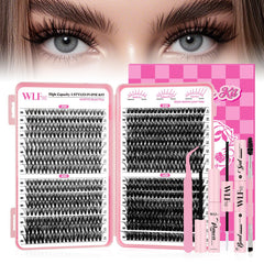 WLFRHD WLF lash clusters kit case for organized at-home use