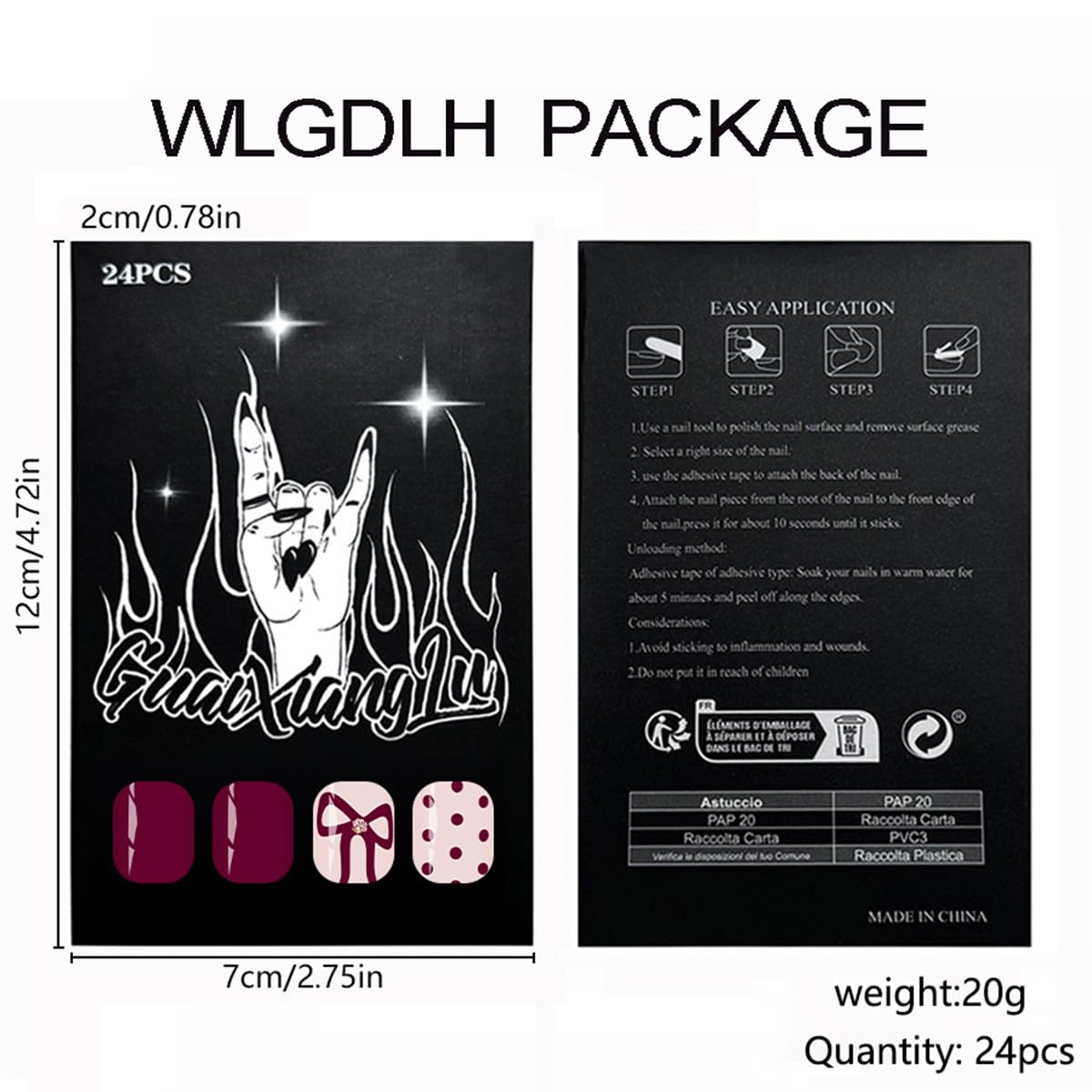WLGDLH nude glossy finish press-on nails enhance natural nails