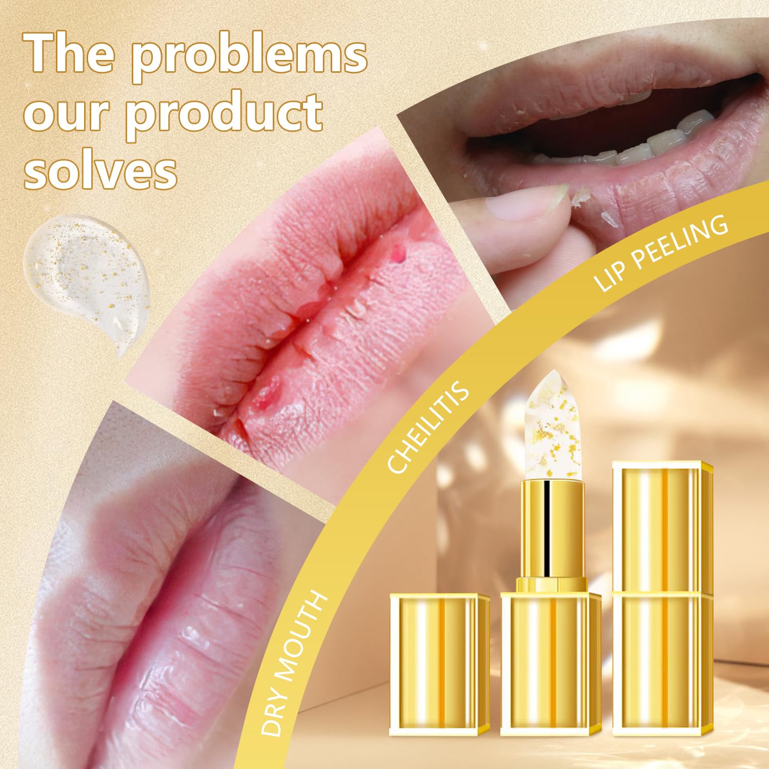 WLLEADG Iridescent-sheen Lipcolor catches light with a subtle glow.