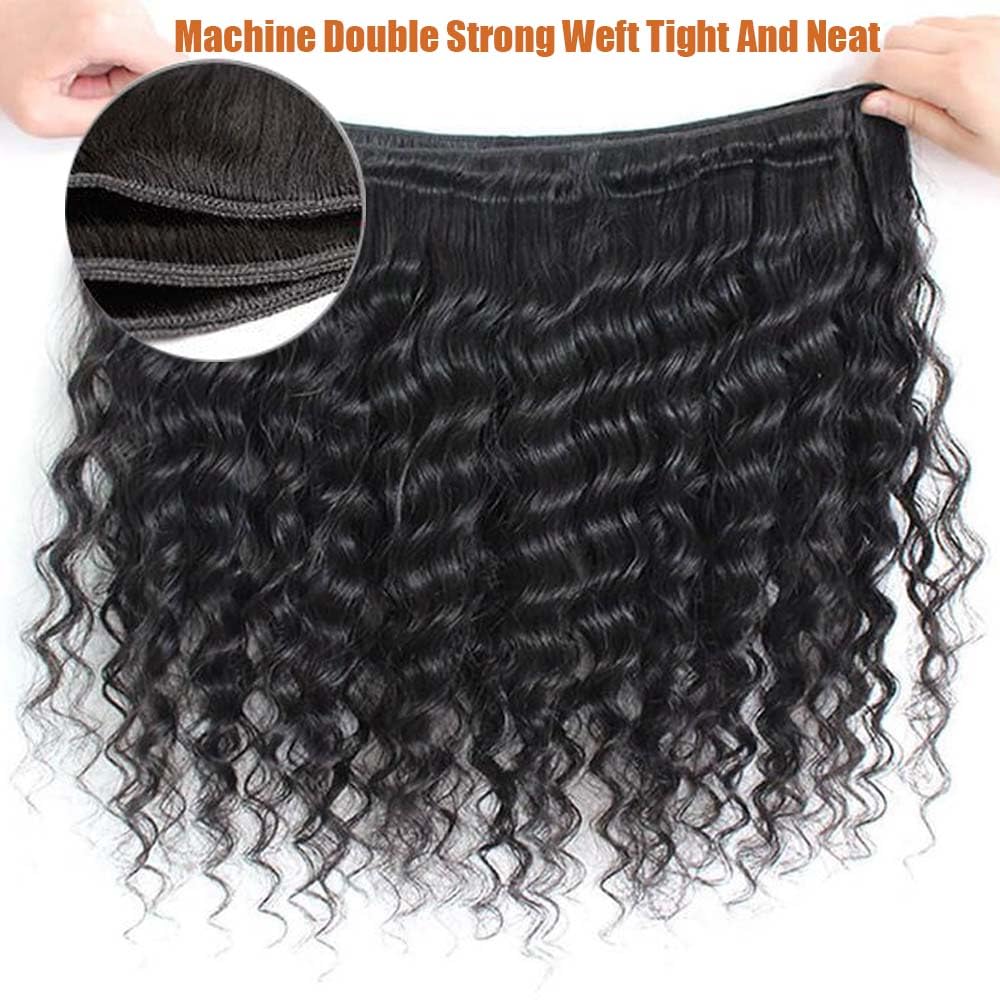 WLYMLY Deep Wave Bundles 24-inch full-head view with smooth texture.