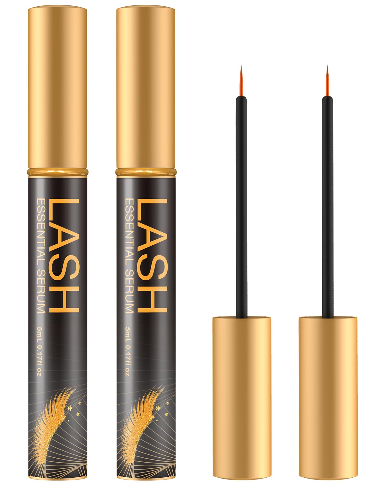WM Western Miracle Nourishing Lash & Brow Serum bottle front, two-pack for fuller-looking lashes.