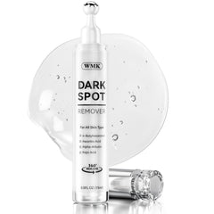 WMK Dark Spot Remover bottle with roller enables precise, targeted application for even skin tone.