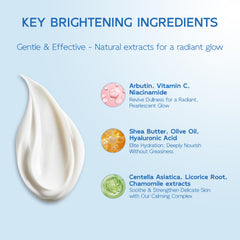 WMK Skin Brightening Cream bikini line, gentle brightening for sensitive areas.