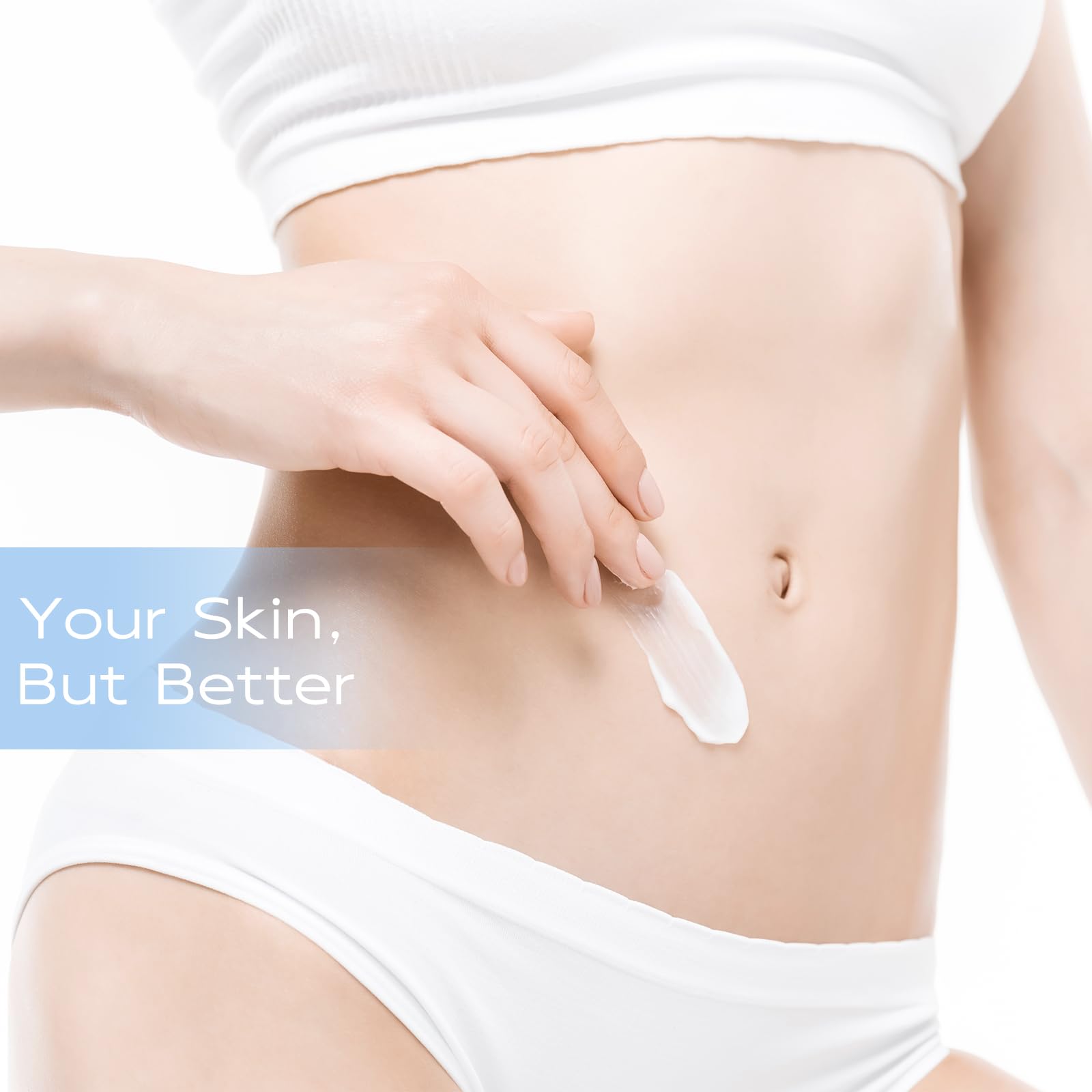 WMK Skin Brightening Cream inner thigh, even tone support during wear.