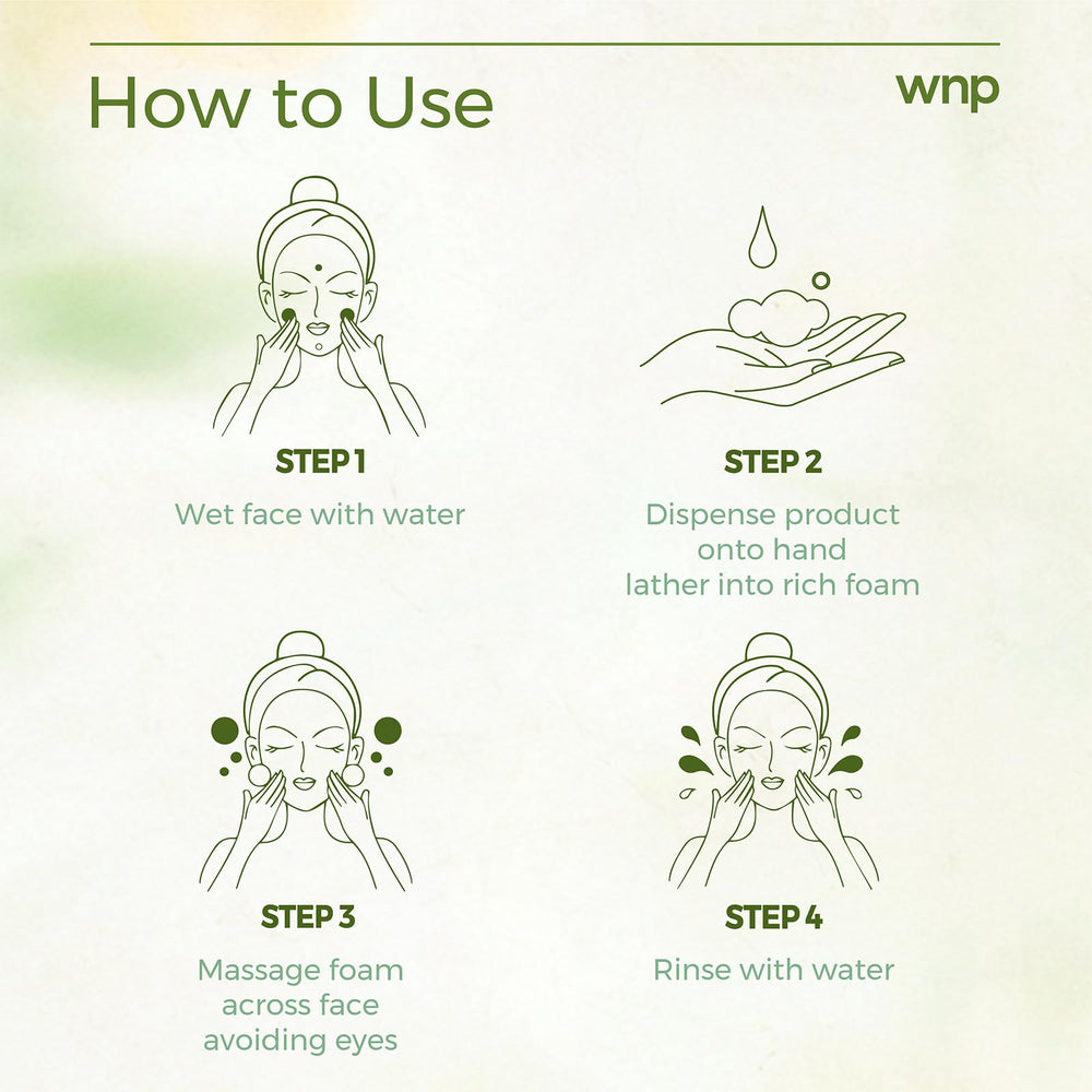WNP Foaming Face Wash removes light makeup without harsh rubbing