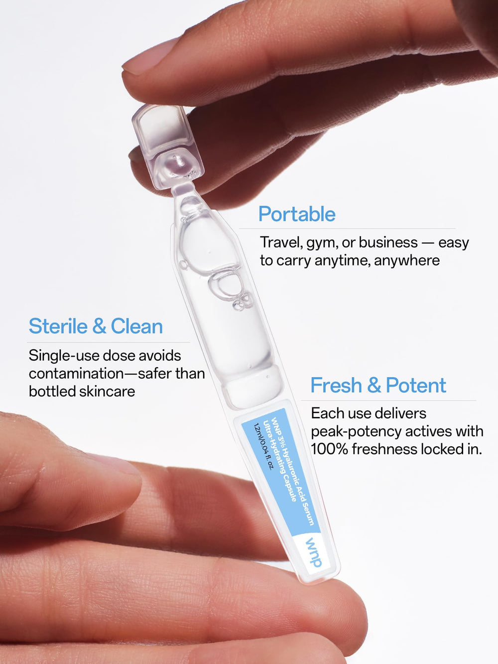 WNP Hyaluronic Acid Serum under makeup for layering ease