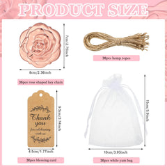 Woanger rose gold finish mirror close-up, stylish wedding favor with magnification.