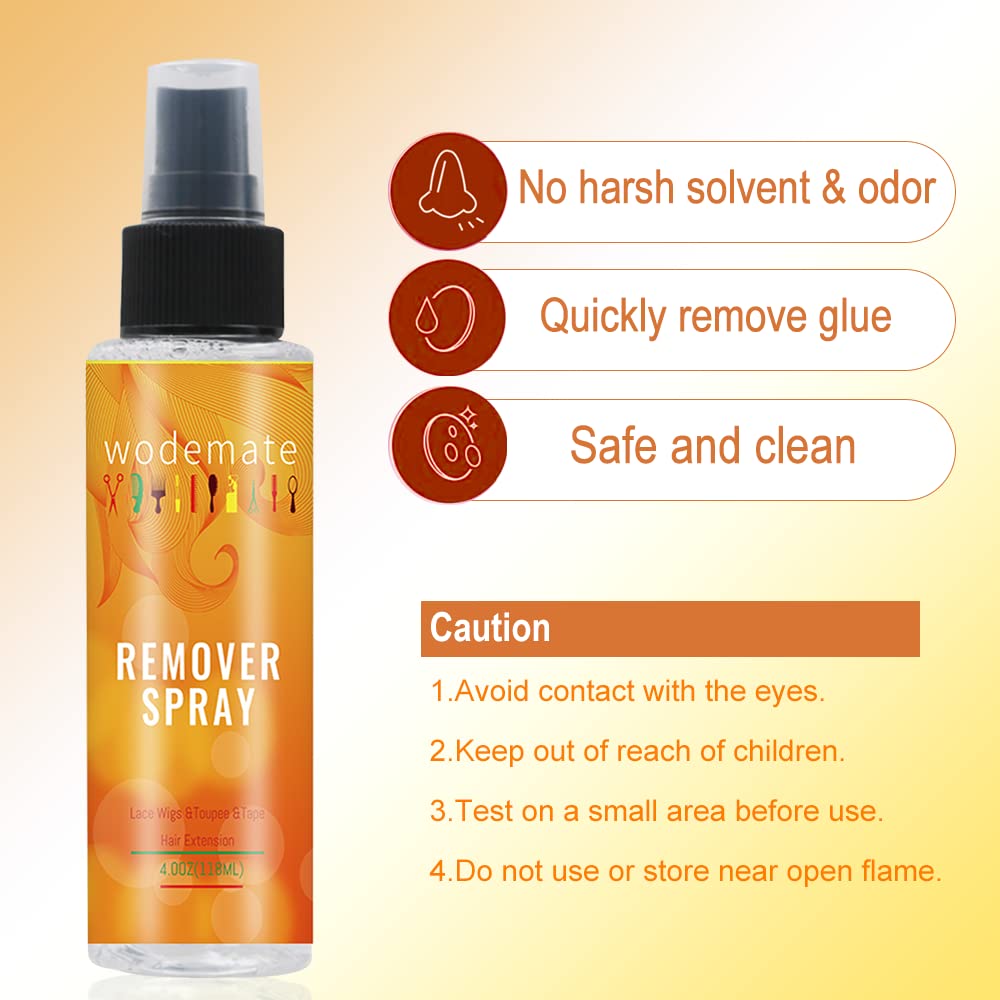 Wodemate adhesive remover for hair extensions in the bonding area