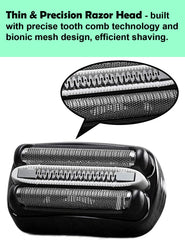 WOERGG Series 3 32B close-up teeth showing precise cutting action for comfort.