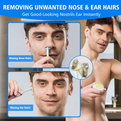 Wokaar Nose and Ear Wax App – 30 applicators for precise removal and nasal hair protection.