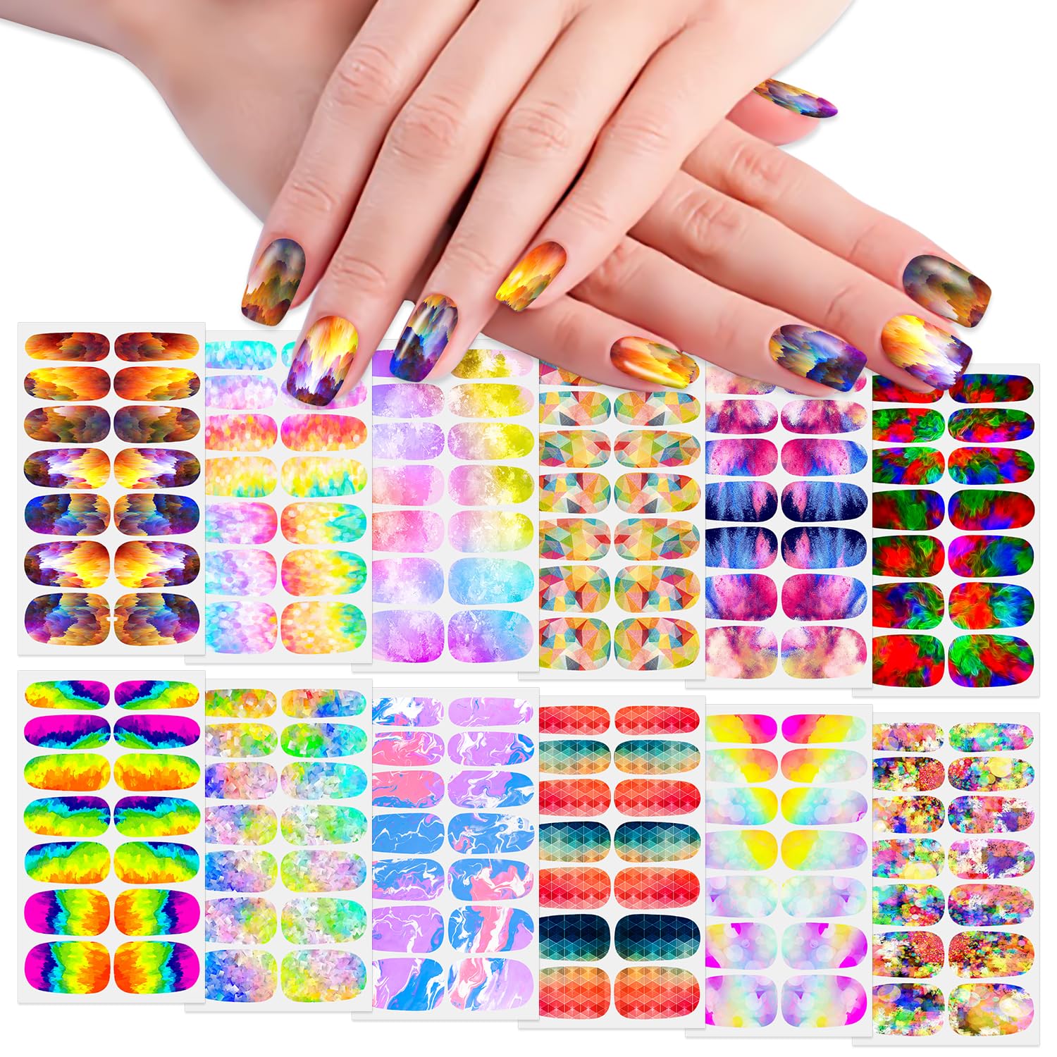 WOKOTO aurora gradient nail stickers for quick at-home nail art with a dazzling finish