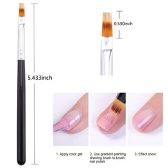 WOKOTO bevel gradient brush with red wood handle for detailed nail art.