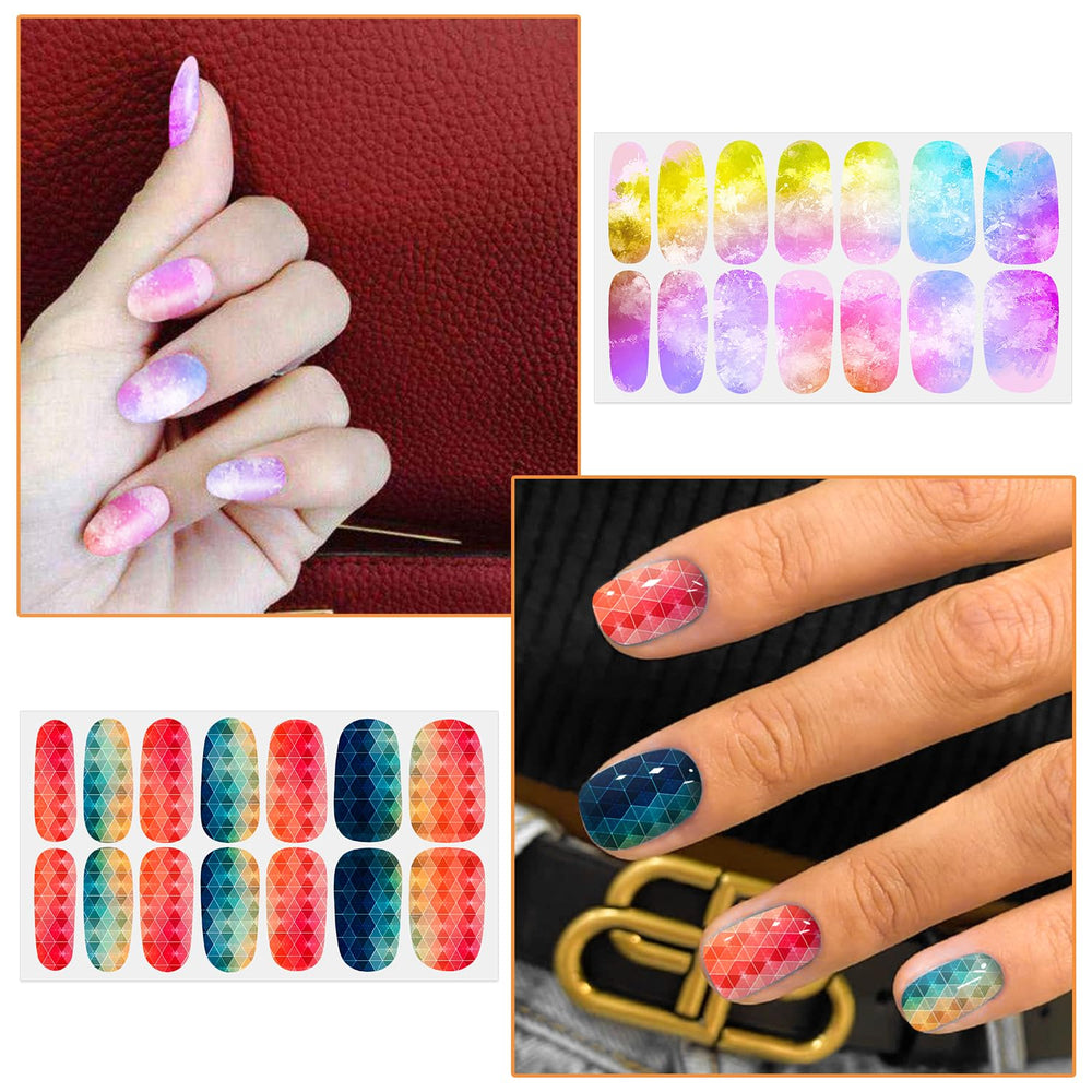 WOKOTO self-adhesive nail wraps require no glue and are easy to remove