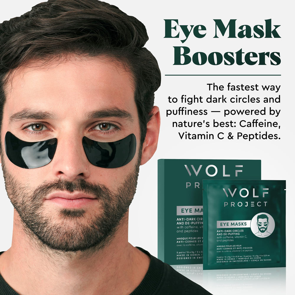 Applying Wolf Project Under Eye Patches in closeup reveals a cooling, refreshing texture.