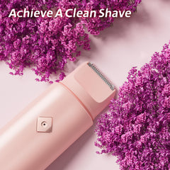 WOLLEA 2in1 bikini trimmer pink 3D precision head for delicate facial hair.