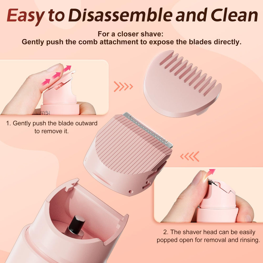 WOLLEA hypoallergenic stainless blades protect sensitive skin during trimming.