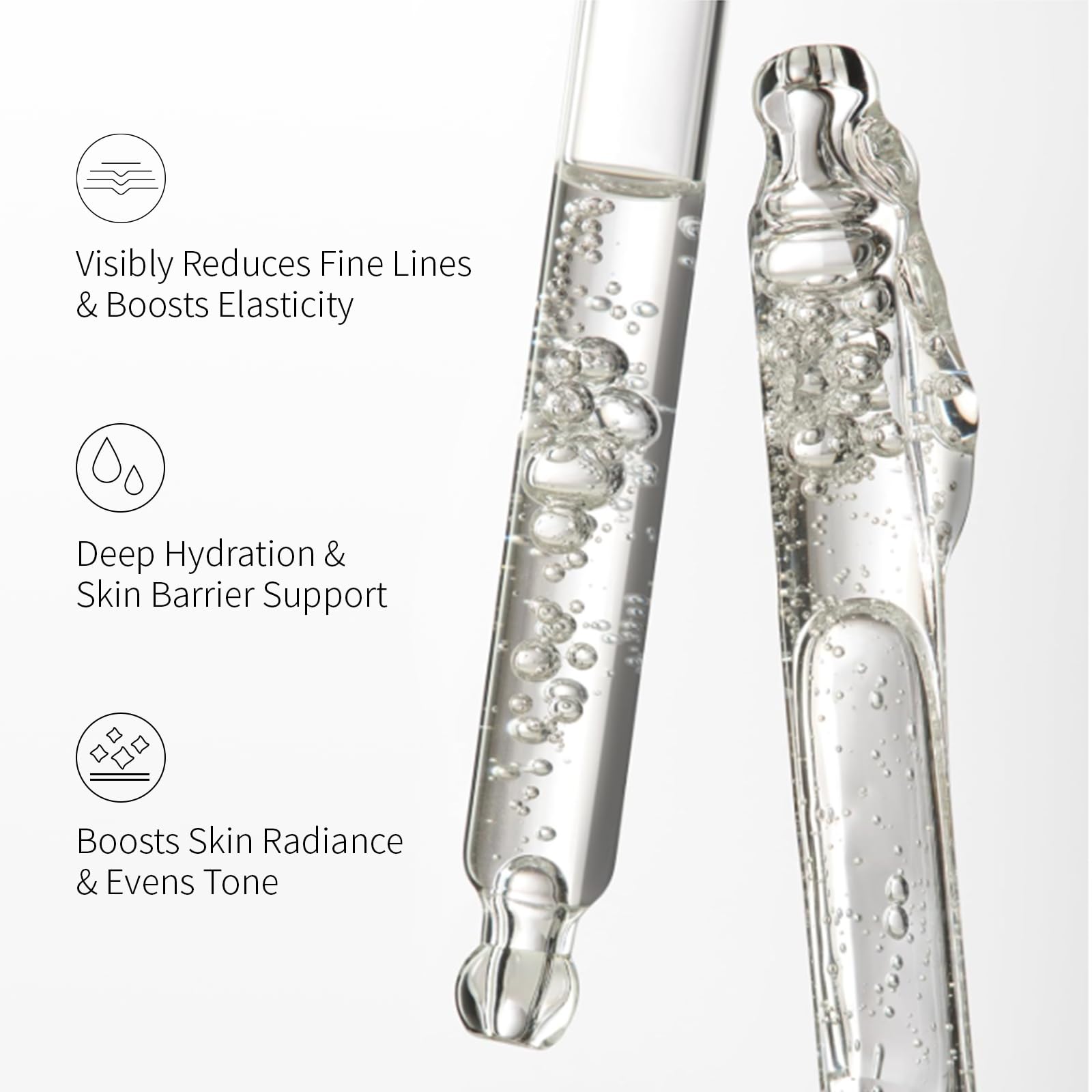 Niacinamide and seaweed extract contribute to more even skin tone.