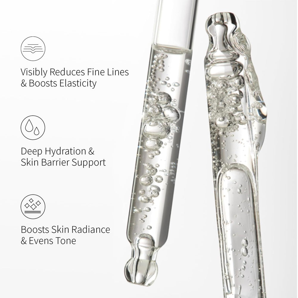 Niacinamide and seaweed extract contribute to more even skin tone.