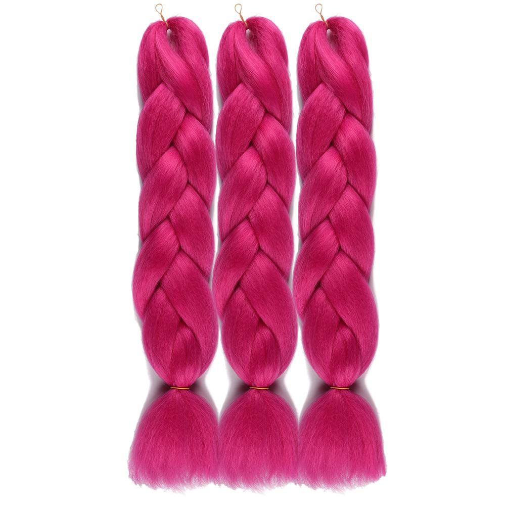 WOME pink jumbo braiding hair flat display for styling