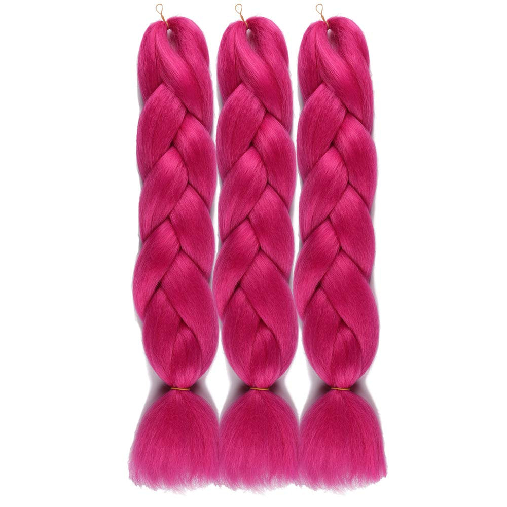 WOME pink jumbo braiding hair flat display for styling
