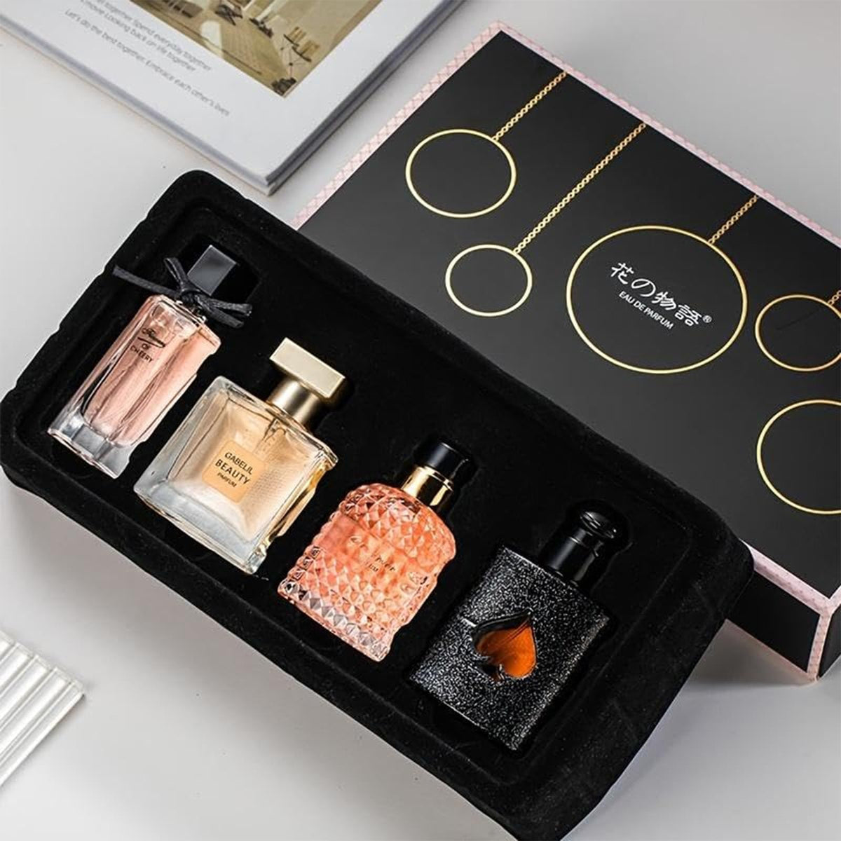 Women's Perfume Set: four fragrances in gift box ideal for gifting