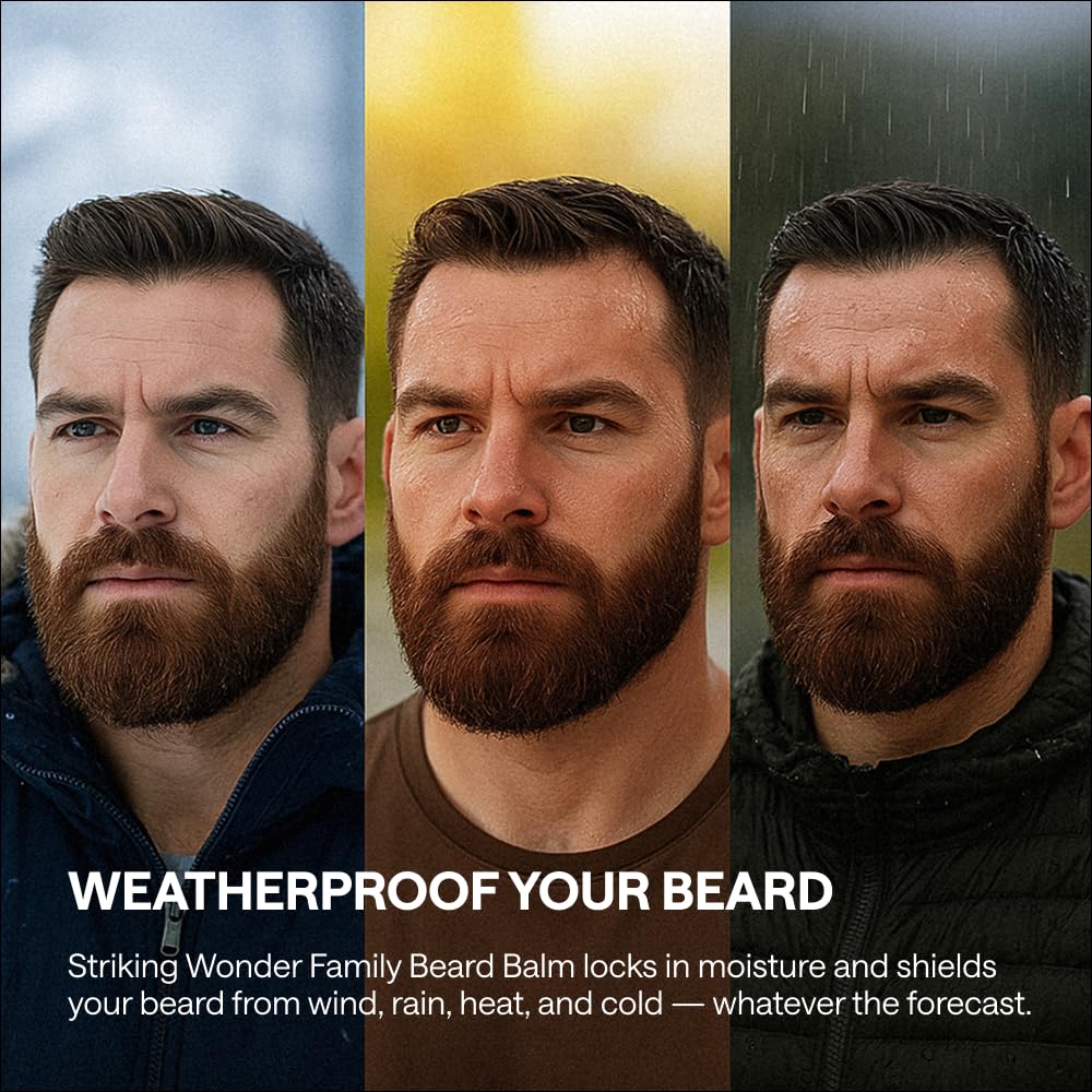 Shiny, softer beard after applying Wonder Family Biotin Beard Balm