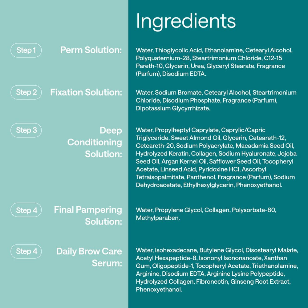 Wonder Family complete brow lift kit with tools and solutions.