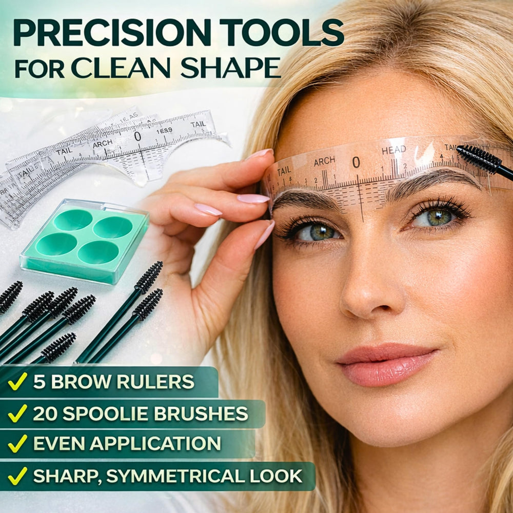 Wonder Family fixation solution application secures lifted brows.