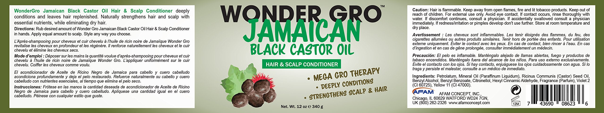 Wonder Gro hair grease jar supports easier styling and detangling