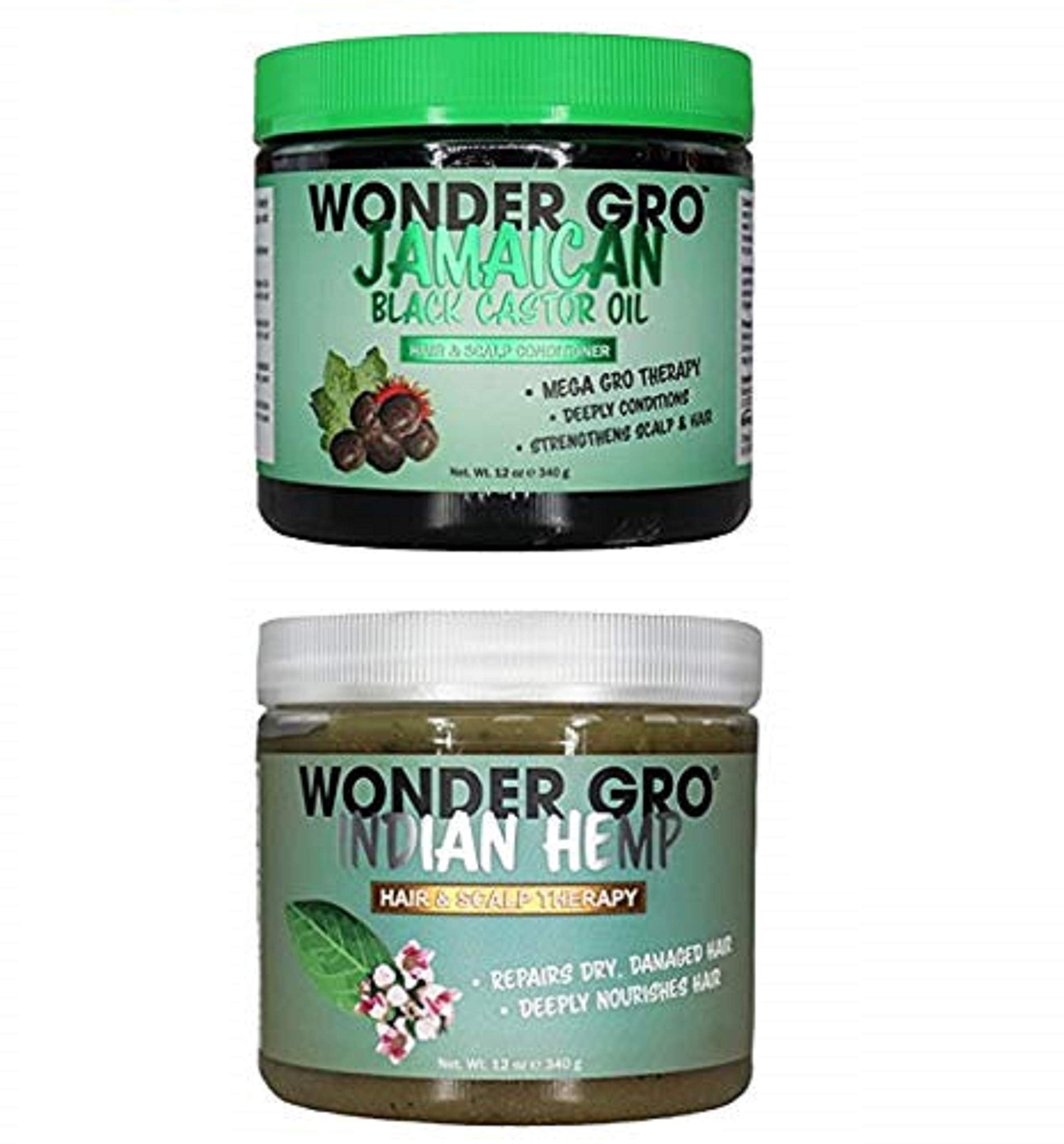 Wonder Gro Indian Hemp bottle cap highlighting scalp nourishment