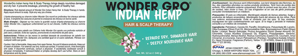 Wonder Gro Indian Hemp Hair Grease jar closeup highlights rich conditioning