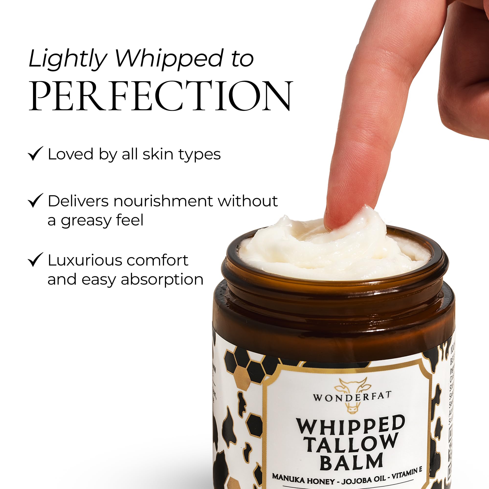 Wonderfat unscented balm packaging on clean surface.