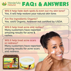 Wonderfully Natural Ghana handmade origin evokes ethical skincare and cultural craftsmanship