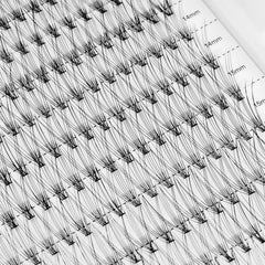 Close-up of 0.07mm thickness showing lightweight lashes and softness.