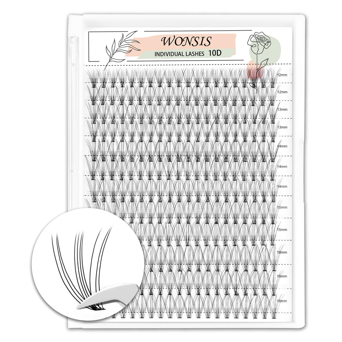 WONSIS 10D lash clusters 240 pcs pack for versatile DIY extensions.
