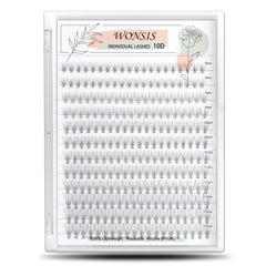 WONSIS 240-piece individual lashes pack for DIY lash extensions, lightweight and natural-looking