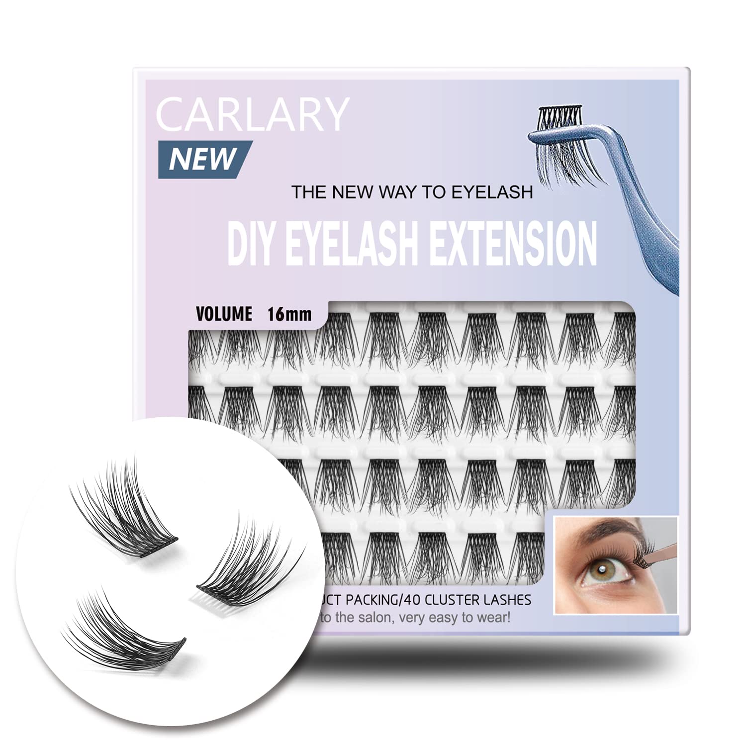 WONSIS lash clusters 16mm pack for natural, customizable volume lashes.