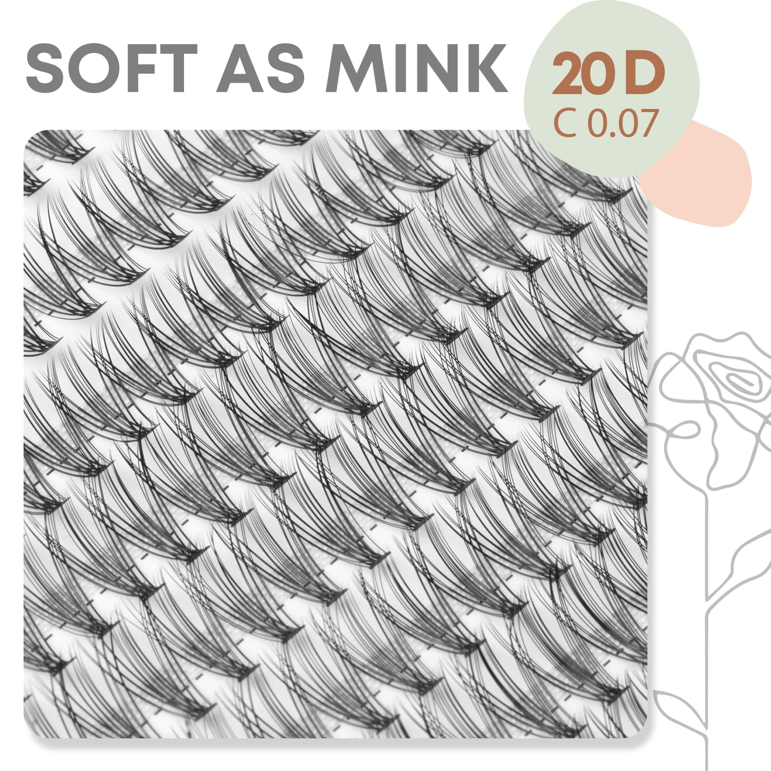 WONSIS Lash Clusters 8–12mm mixed lengths for versatile looks.