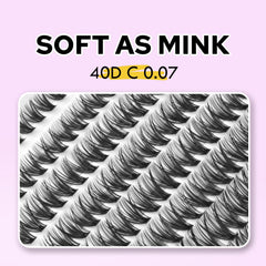WONSIS 40D lash clusters with 8–16mm lengths for versatile looks