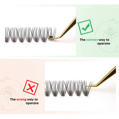 WONSIS Lash Clusters C curl fibers for natural definition.